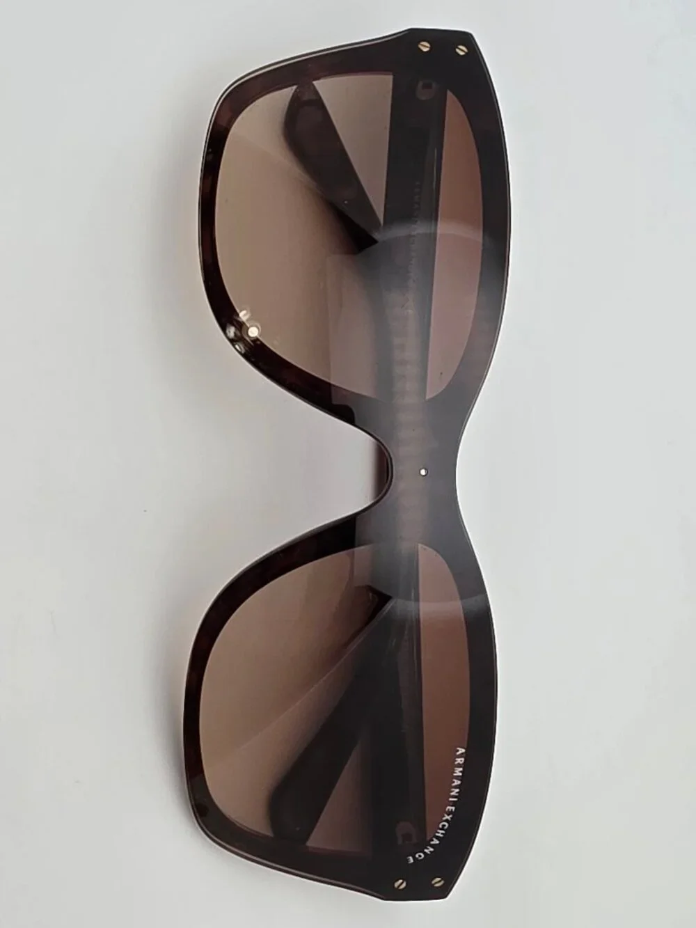 Armani Exchange AX4027S Tortoise Frame Brown Gradient Lens Shield Sunglasses